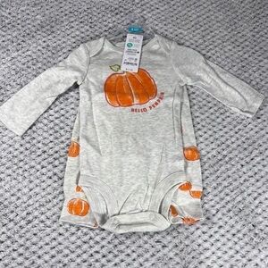 Garanimals Gray and Orange Pumpkin Bodysuit